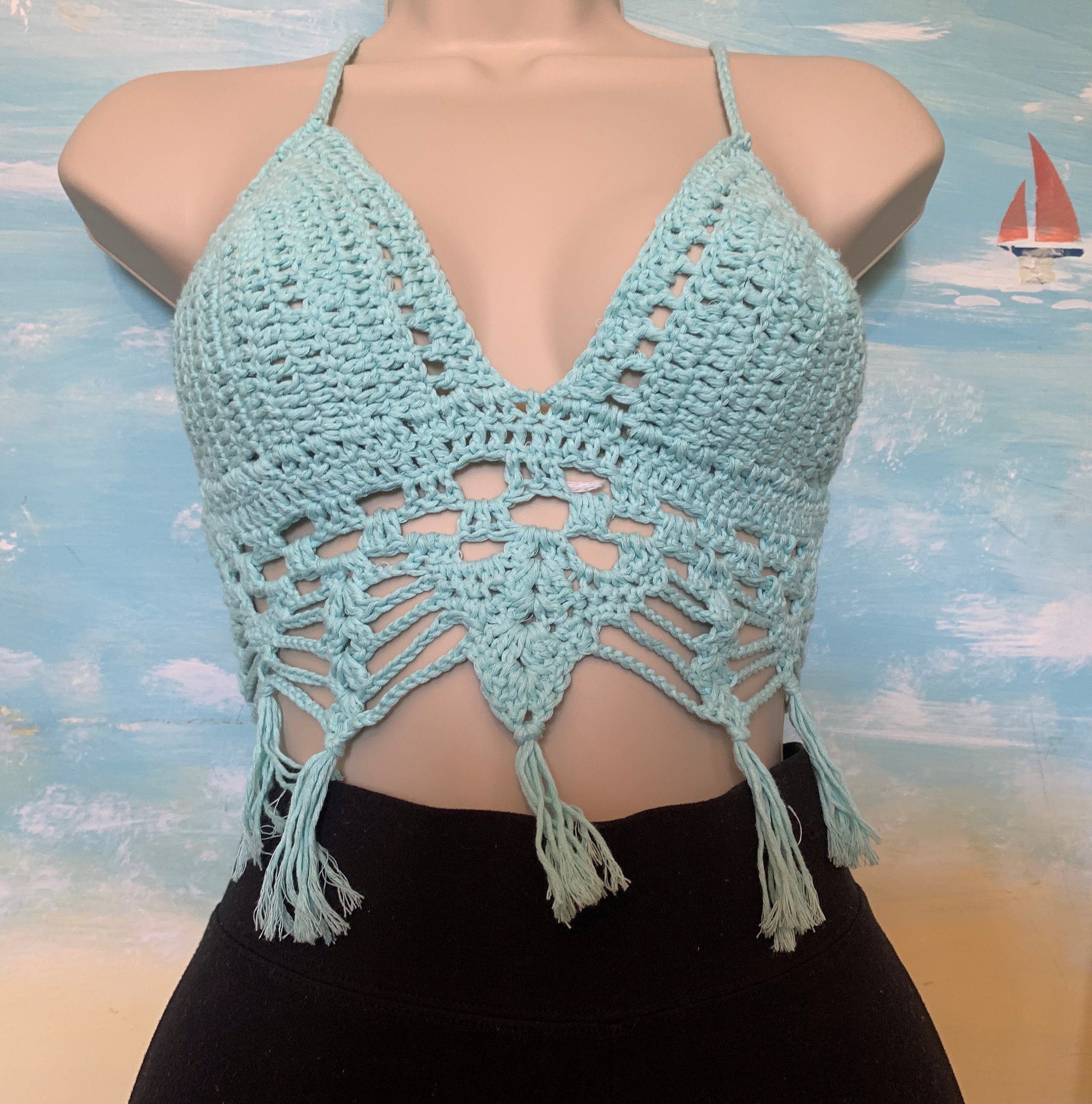 Mykonos Crochet Bralette Crop Top Pattern