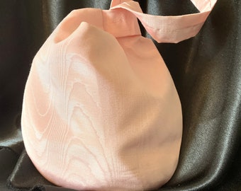 Rosa Taft Japanischer Knoten Tasche: Abendtäschchen, Brautbeutel, Brautjungfern-Armband