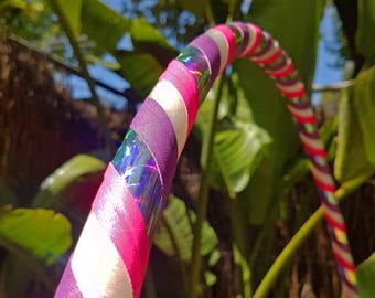 3/4" 37" READY TO SHIP Hula Hoop "Snowy Sunset" - Collapsible hdpe