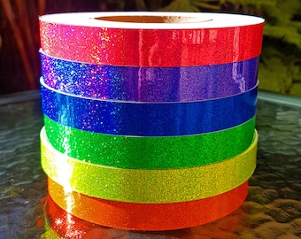 Holographic Hula Hoop Tape - Silver/Orange/Yellow/Green/Blue/Purple/Pink