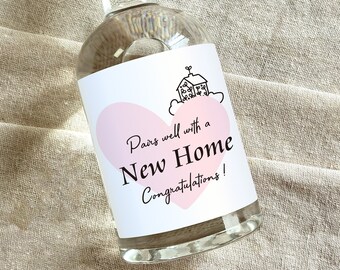 Housewarming Gift/New Place Wine Label/Housewarming Wine Label/Gift for Her, Him/New Home Owner Gift/Realtor Gift to Clients