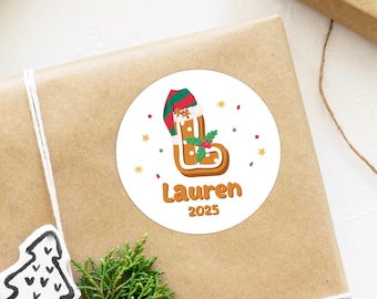 Christmas Gift Name Tags, Personalized Present Stickers, Christmas Character Gift Labels, Custom Holiday Labels, Kids Christmas Stickers
