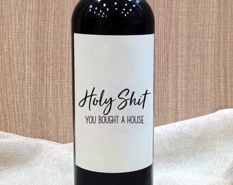 Housewarming Gift, Housewarming Wine Label, Gift for Her, Him, New Homeowner Gift, Realtor Gift to Clients, New Home gift, New Home Gift