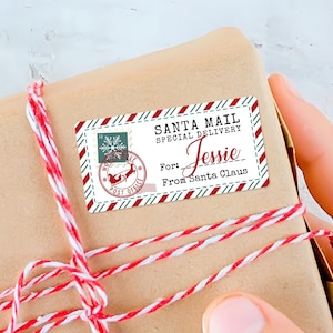 Personalized Labels From Santa Christmas Gift Tags Stickers Personalized Christmas Sticker Labels Custom Christmas Tags From Santa for Kids