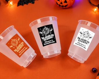 Til Death Do Us Party Custom Cups Personalized Halloween Bachelorette Frosted Cups Bachelorette Party Bridal Shower Favors Halloween Decor