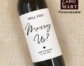 Will you marry us Wine Label/Officiant Proposal Label/Officiant Gift for Men/Officiant Wine Label/Officiant Label/Wedding Officiant Gift