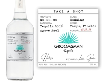 Groomsmen Proposal Casamigos Labels/Best Man Proposal Wine Labels/Man of Honor Proposal/Groomsmen Gift/Custom Groomsmen Bottle Label