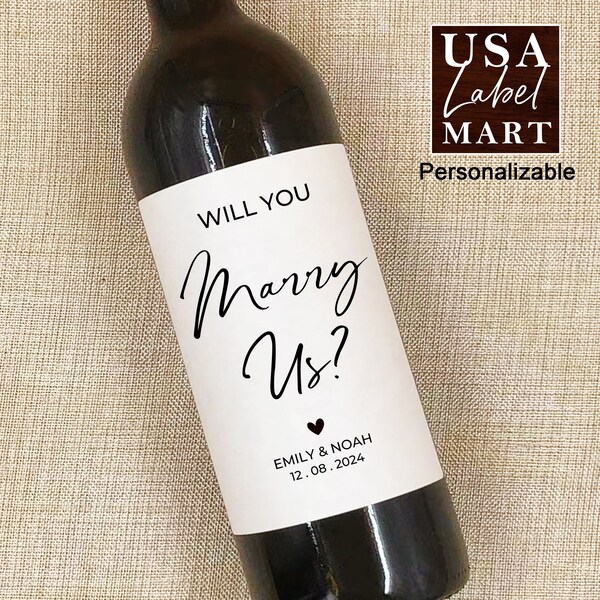 Will you marry us Wine Label/Officiant Proposal Label/Officiant Gift for Men/Officiant Wine Label/Officiant Label/Wedding Officiant Gift
