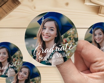 Graduation Stickers, Thank you Stickers Graduation, Graduation Party Favor Labels, Graduation Class of 2025 Label, Graduation Party Stickers