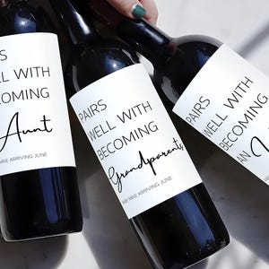 Baby Announcement Label, Personalized Pregnancy Announcement Gift, New Aunt Gift, Gift for Aunt to be, Gift for Auntie, Becoming an Aunt