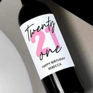21st Birthday Wine Label/Custom 21st Birthday Gift/Finally 21 Twenty One/21st Champagne Label/21 Birthday Gift For Her/21st Gift for Him
