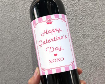 Custom Galentine’s Day Wine Labels,Personalized Mini Bottle Stickers,Party Favors for Valentine’s, Bachelorette, Girl Gang Gift, Party Decor