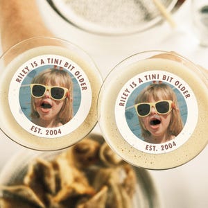 Espresso Martini Drink Toppers/Edible Cockatail Toppers A Tini Bit Older/Personalized Edible Images Drink/Dirty 30 Birthday Party Decoration