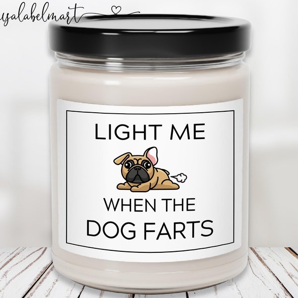 Dog Farts Candle Label, Rude Candle Gift for Boyfriend, Funny Gift for Him, Funny Candles, Joke Candle, Funny Gifts for Husband, Dirty Gift