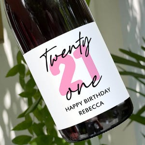 21st Birthday Label/21st Birthday Bottle Label/Custom 21st Birthday Decorations/21 Birthday Gift For Her/Personalized 21st Gift for Him