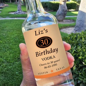 21st Shot bottle Labels Personalized 21st Birthday Gifts Customized Label for Birthday Party Vodka Bottle Label Sticker 21st Birthday Labels