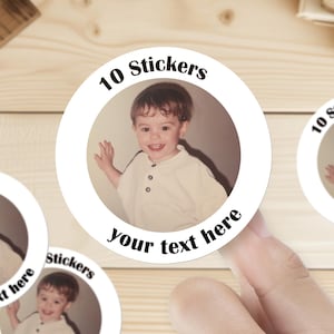 Custom Stickers for Birthday, Graduation, Wedding, Personalized Printed Design, Photo, Logo Stickers, Party Favor Label, Thank you Sticker