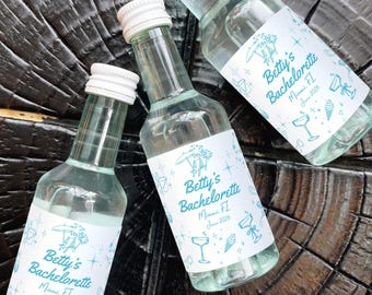 Beach Bachelorette Custom Champagne Bottle Labels/Last Toast on the Coast/Beach Bachelorette Party Decor/Coastal Bachelorette Party Favors