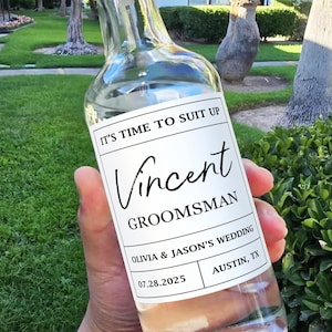 Groomsmen Proposal Whiskey Label/Custom Groomsmen Liquor Label/Groomsmen Gifts Box Labels/Groomsmen Proposal Card/Groomsmen Asking Gifts