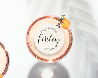 Edible Drink Toppers, Party Drink Toppers, Edible Party Decor, Beverage Float, Wafer Paper Cocktail Toppers for Birthday
