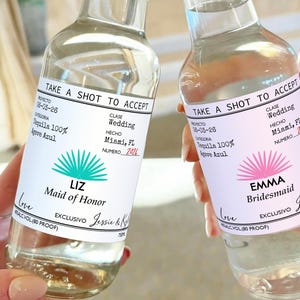 Casamigos Tequila Labels, Bridesmaid Proposal Gift, Bridesmaid Gift, Groomsman Tequila Gift, Casamigos Labels, Custom Tequila Bottle Label