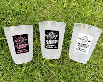 Halloween Bachelorette Cups Til Death Do Us Party Theme Frosted Cups Bachelorette RIP Single Life Hen Party Favor Halloween Party Decoration