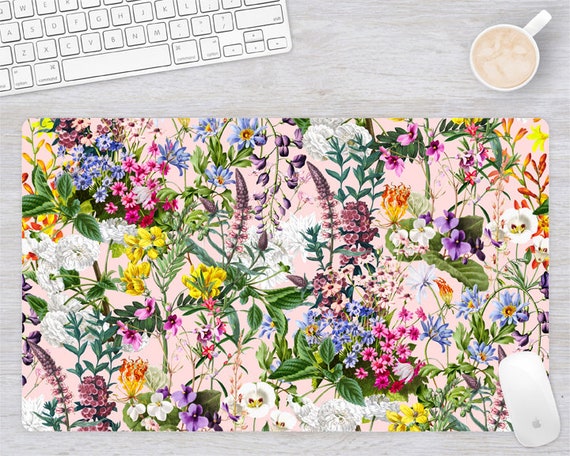 Botanical Extra Large Desk Mat Floral Desk Trendy Office Cute Desk Decorations Desk Pad for Office and Home