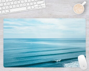 Beach Waves Extra Large Desk Mat, Ocean Workspace, Multiple Sizes