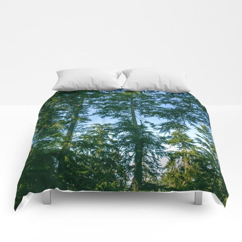 Forest Bedding Forest Comforter Tree Bedding Tree Etsy