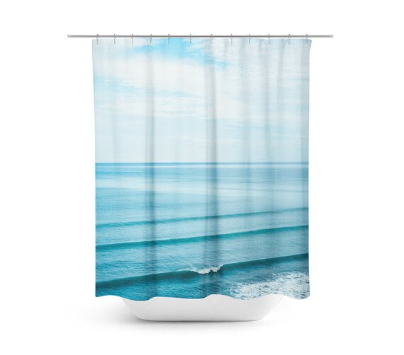 Ocean Bath Curtain Shower Curtain Bath Curtain Boho Etsy