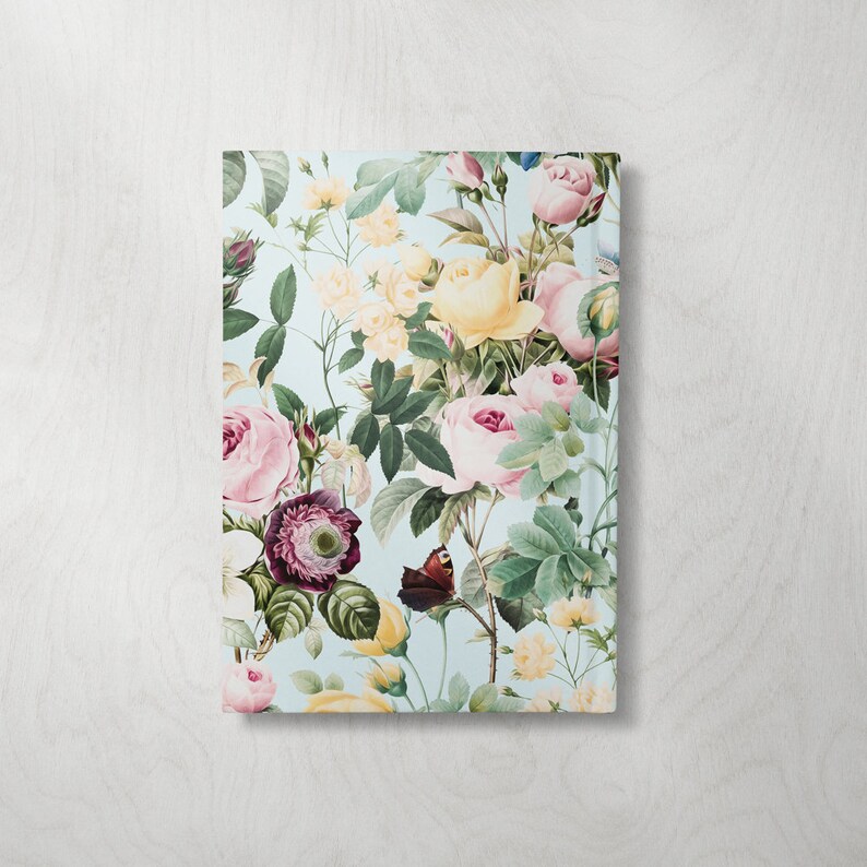 Vintage Floral Hardcover Journal: Lined Botanical Notebook image 2