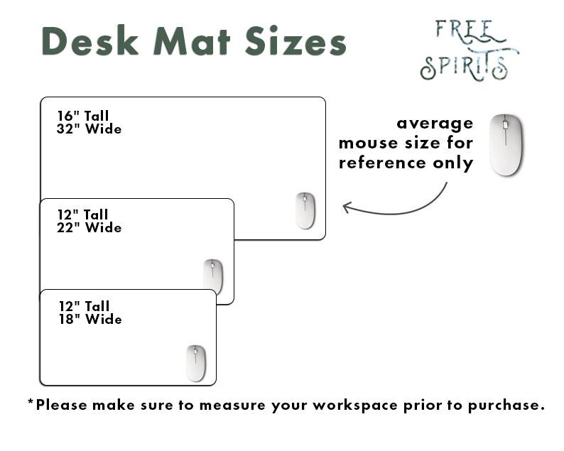 Floral Desk Pad: Large Neoprene Office Desk Mat image 2