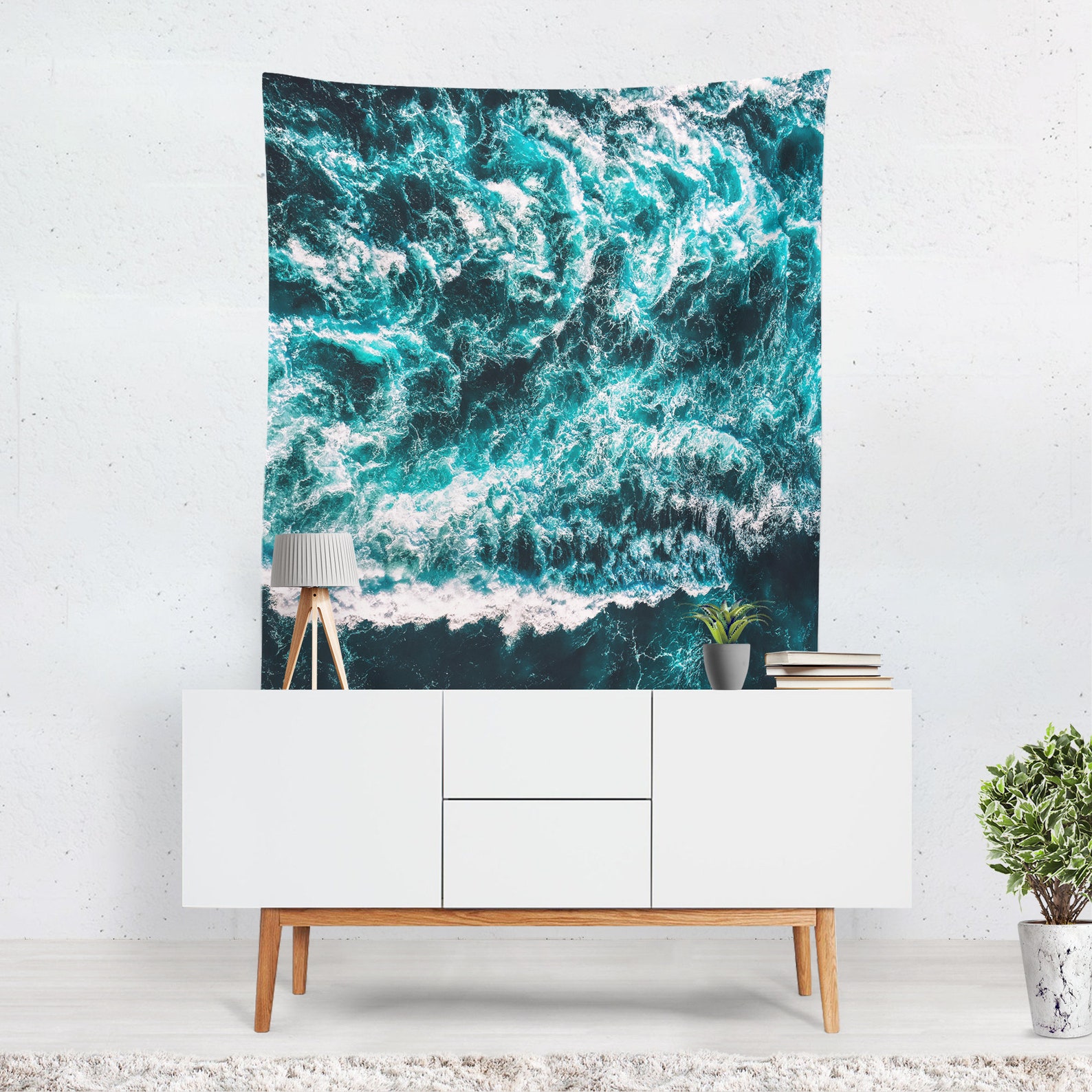 Wall Tapestry Ocean Tapestry Wall Hanging Ocean Waves Etsy