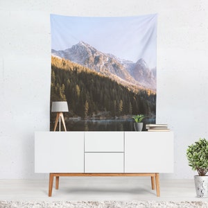 Mountain Tapestry | Wall Tapestry | Wall Hanging | Landscape Tapestry | Scenic Wall Art | Mountain Backdrop | Dorm Decor | Home Decor