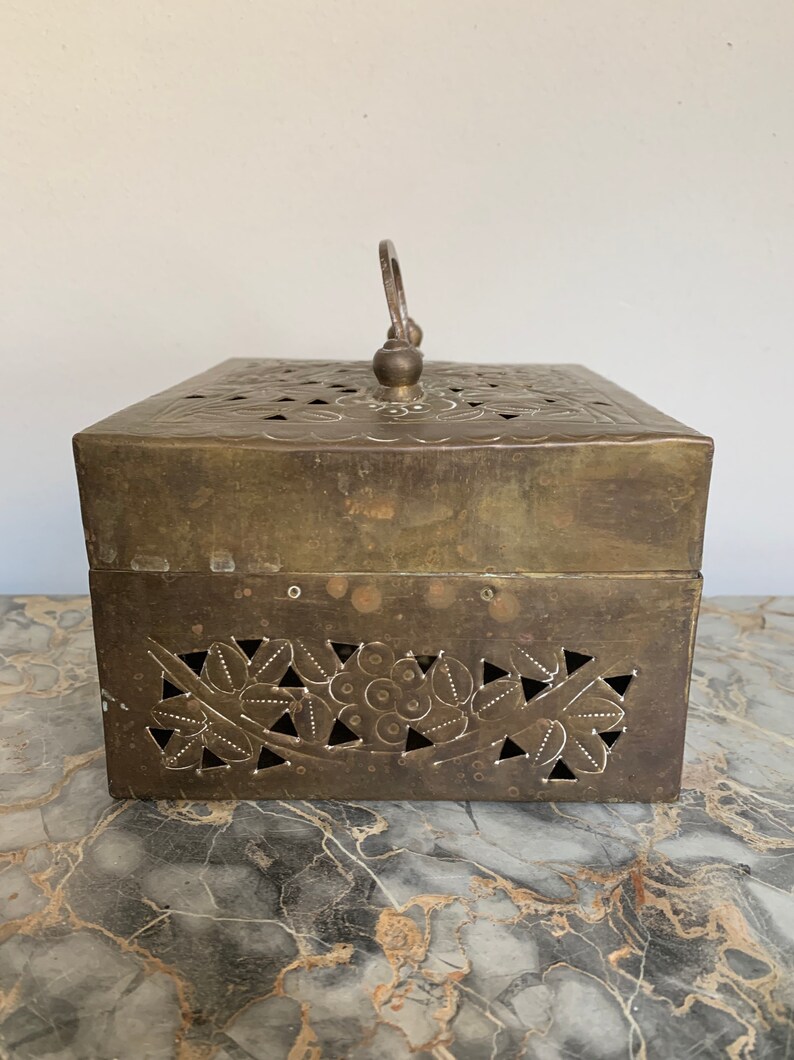 Large Brass Cricket Box Made in India Etsy