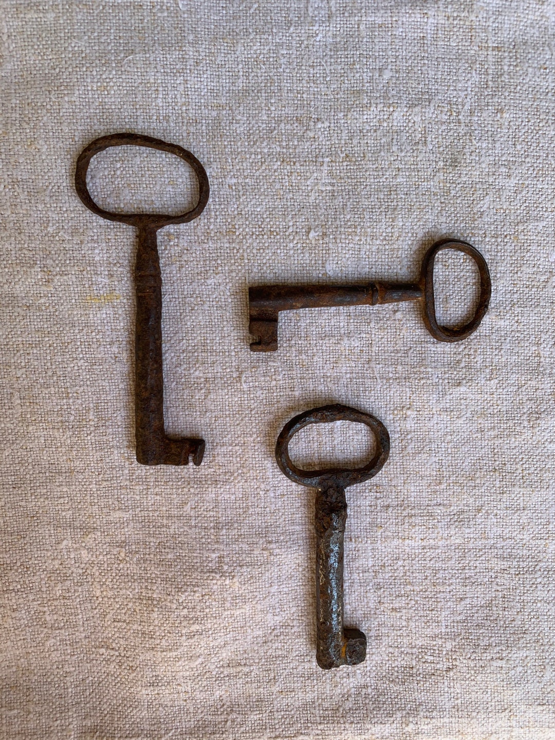 Set of 3, Antique Skeleton Keys, Found in Italy - Etsy