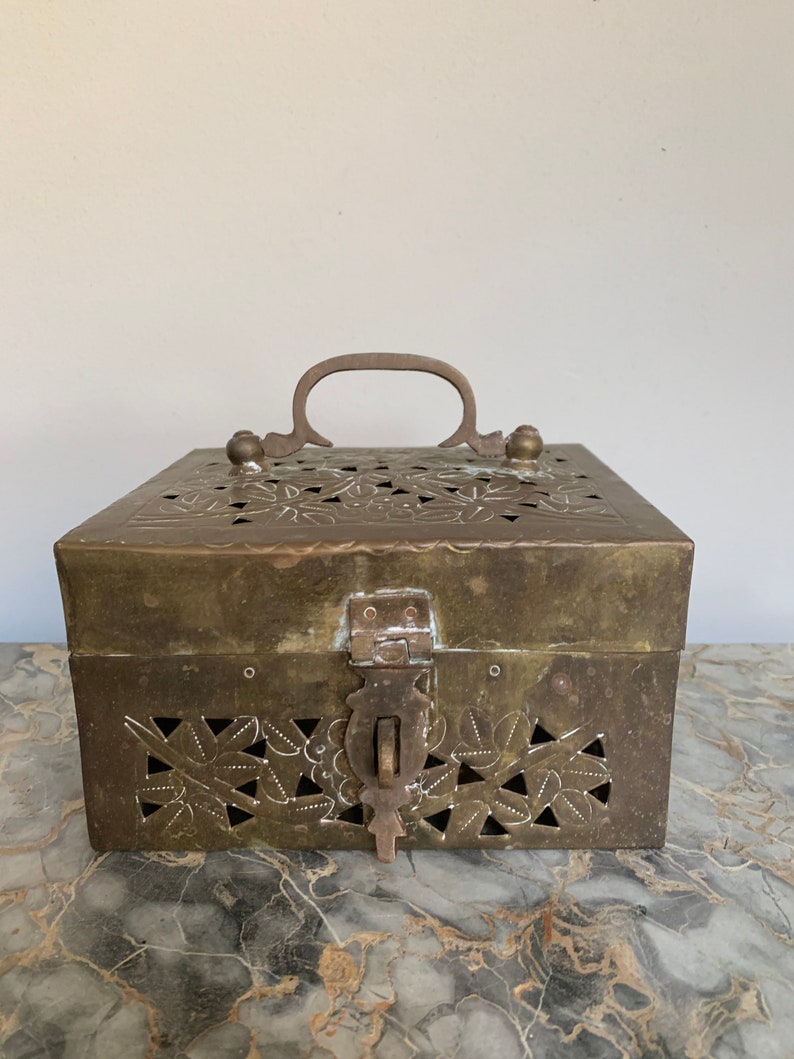 Large Brass Cricket Box Made in India Etsy