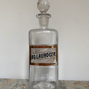 1884 Glass Pharmacy Bottle, USA