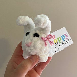 Crochet Bunny Easter gift for kids Easter basket Hoppy Easter basket stuffers small spring gift image 3