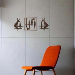 MCM Wood Wall Decor 3 Piece Set, mcm, mid-century modern, mcm decor, mcm wall art, boomerangs, atomic, atomic wall art, atomic decor