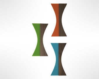 Set clessidra MCM, arredamento moderno di metà secolo, arte da parete mcm, arredamento mcm, retrò, arredamento retrò, atomico, moderno di metà secolo