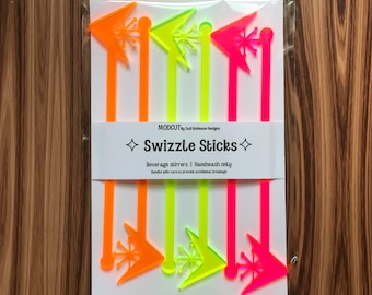 Swizzle Sticks - Boomerangs, tiki, tiki bar, mcm bar, mid-century modern, MCM, Atomic, mid-century modern party, mid-century entertaining