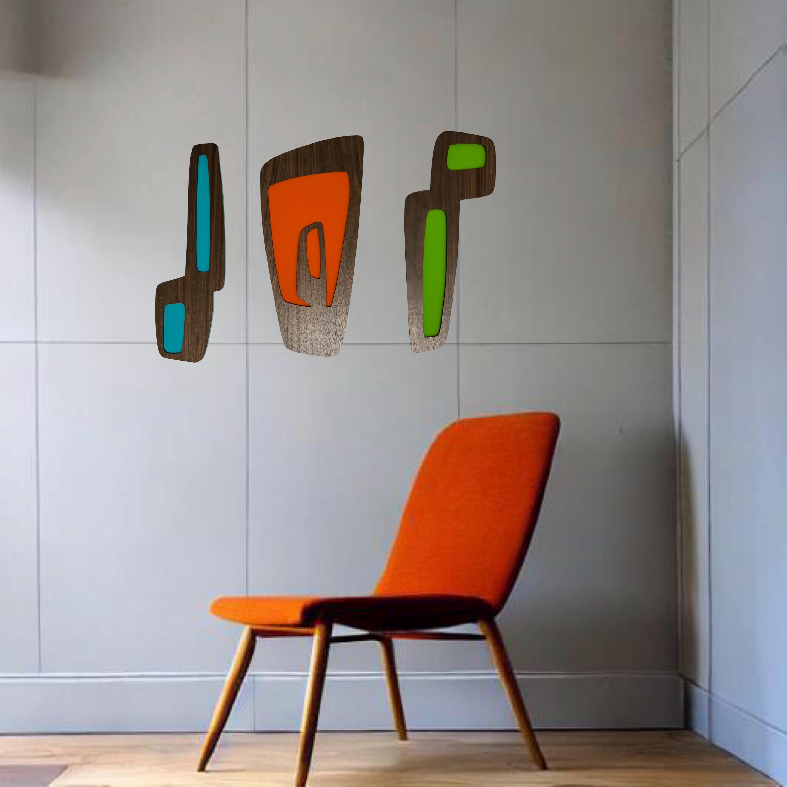 Mid-century modern Art Set, mid-century modern, retro art, mcm decor, googie