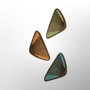 MCM Abstract Shells Wall Art, mid-century modern, mcm decor, abstract shapes, mcm art, retro, retro decor, retro art, atomic, atomic art