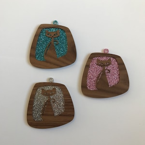 Atomic Cat Christmas Ornament Set, mid-century modern, Atomic Christmas, MCM Christmas, MCM Christmas Ornament, mid mod, mid mod cat