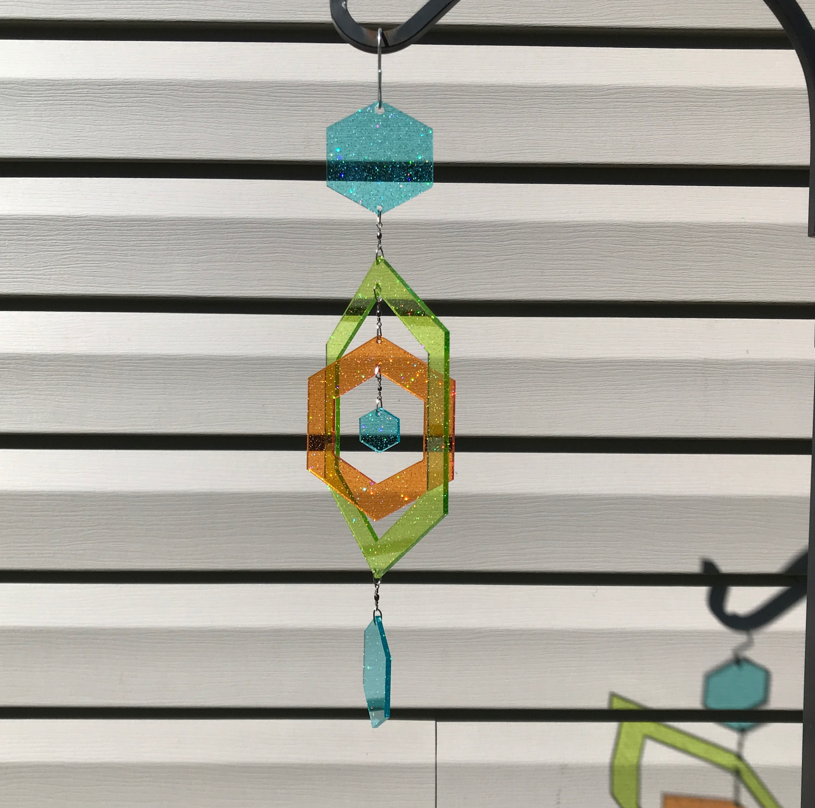 Hexagons Wind Spinner SVG Etsy