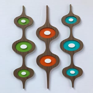 MCM Wall Art Set, mid-century modern, mcm decor, mcm wall art, mcm wood art, retro, retro decor, retro art, retro, retro decor, retro art
