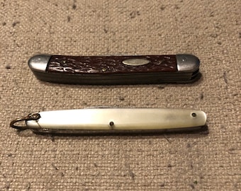 Set of 2 Vintage Japanese Pocket Knives