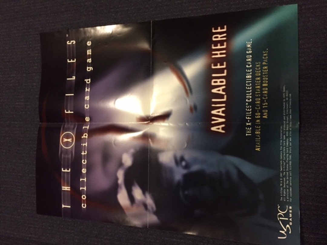 Vintage X Files Card Game Advestising Poster - Etsy