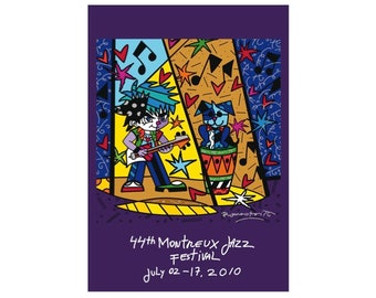 ROMERO BRITTO 44th Montreux Jazz Festival 2010 Poster